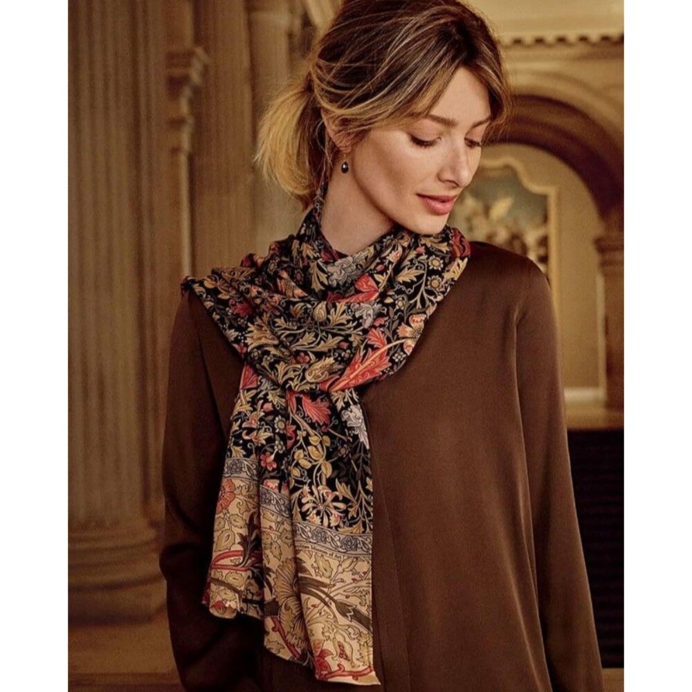 Metropolitan Museum of Art William Morris Compton Crepe de Chine Silk Scarf